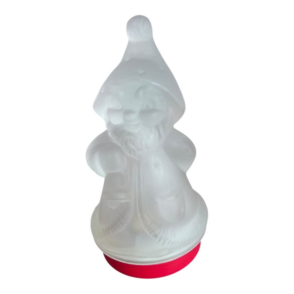Vtg Christmas Reuge Gnome Figurine Plays SILENT NIGHT Swiss Musical Movement 6"
